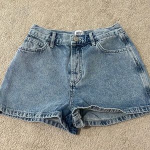 High waisted denim shorts